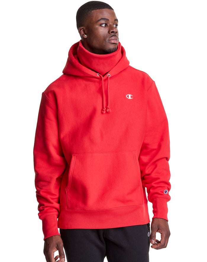 Champion Defender Series Reverse Weave® With Two Detachable Scarferchief™ Masks Hoodie Heren - Rood